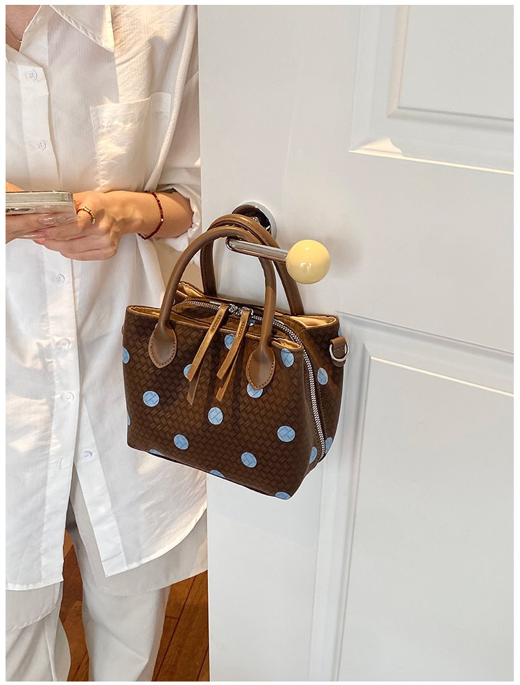 Women's PU Leather Polka Dot Mini Bucket Bag detail 19