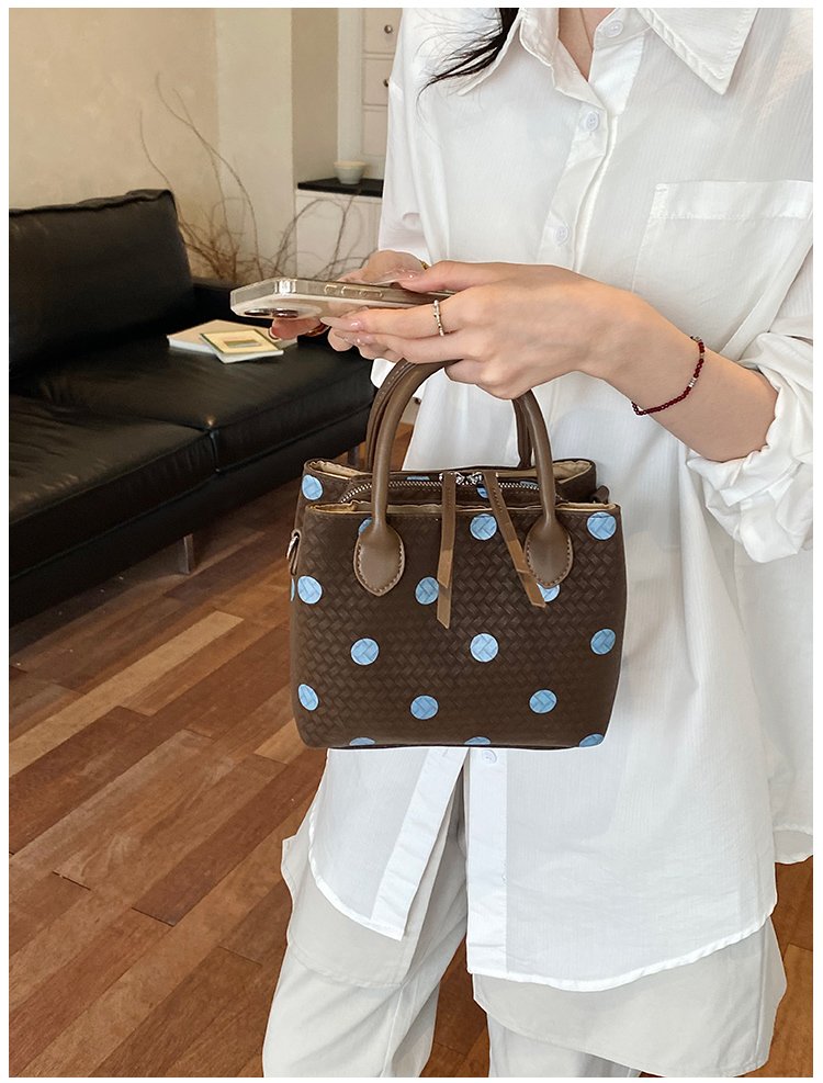 Women's PU Leather Polka Dot Mini Bucket Bag detail 20