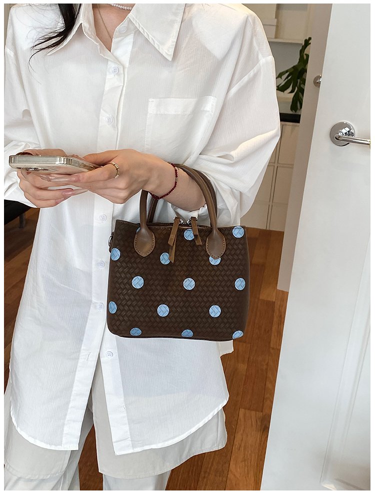 Women's PU Leather Polka Dot Mini Bucket Bag detail 22