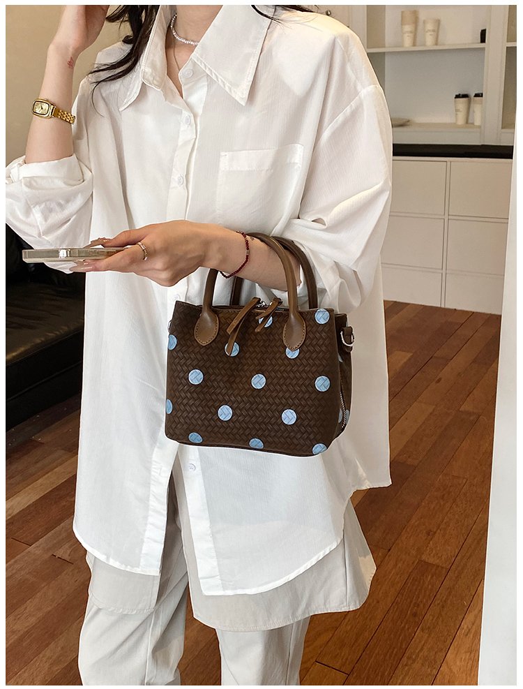 Women's PU Leather Polka Dot Mini Bucket Bag detail 23