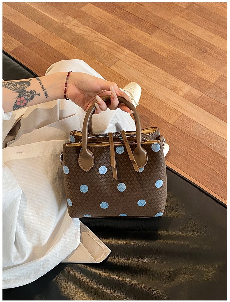 Women's PU Leather Polka Dot Mini Bucket Bag detail 29