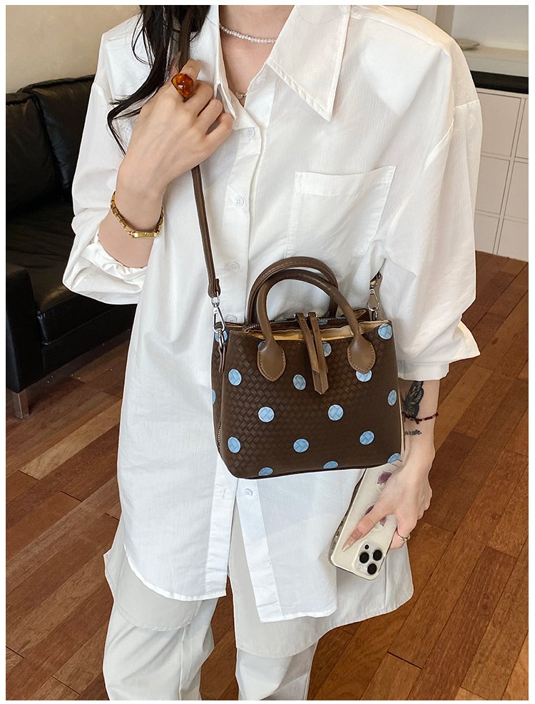 Women's PU Leather Polka Dot Mini Bucket Bag detail 30