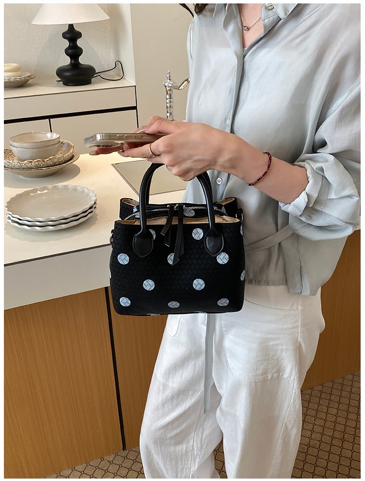 Women's PU Leather Polka Dot Mini Bucket Bag detail 36