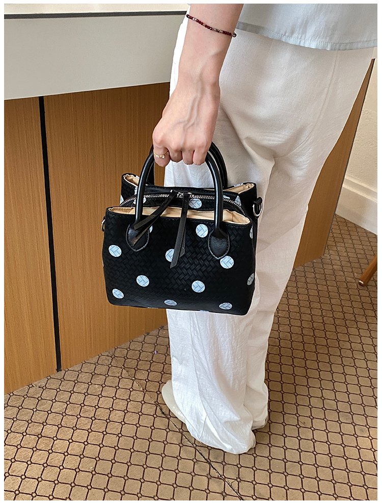 Women's PU Leather Polka Dot Mini Bucket Bag detail 38