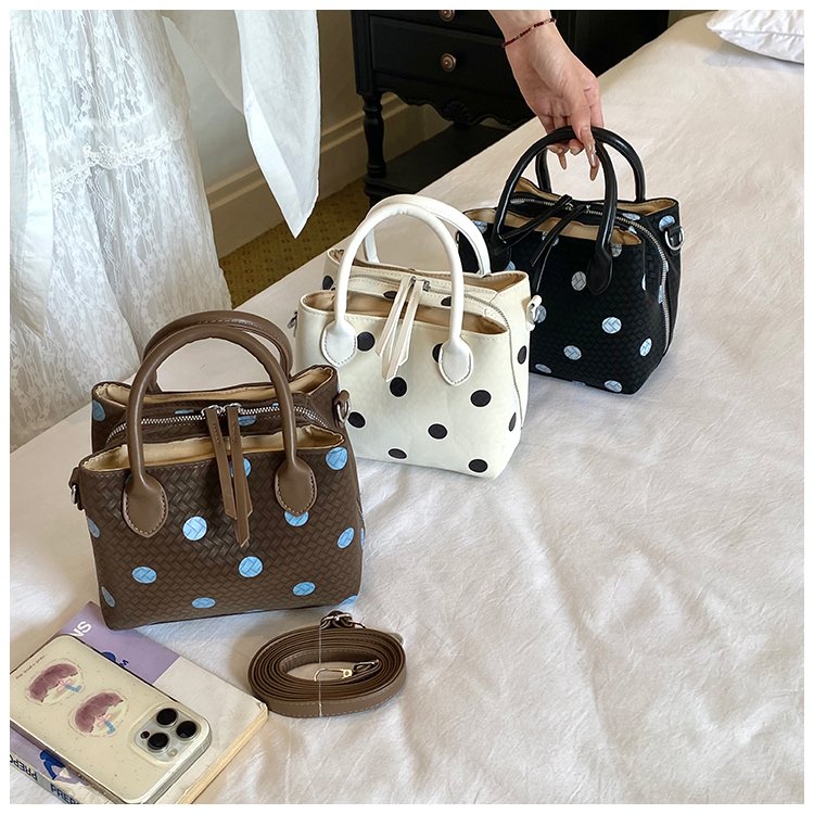 Women's PU Leather Polka Dot Mini Bucket Bag detail 3