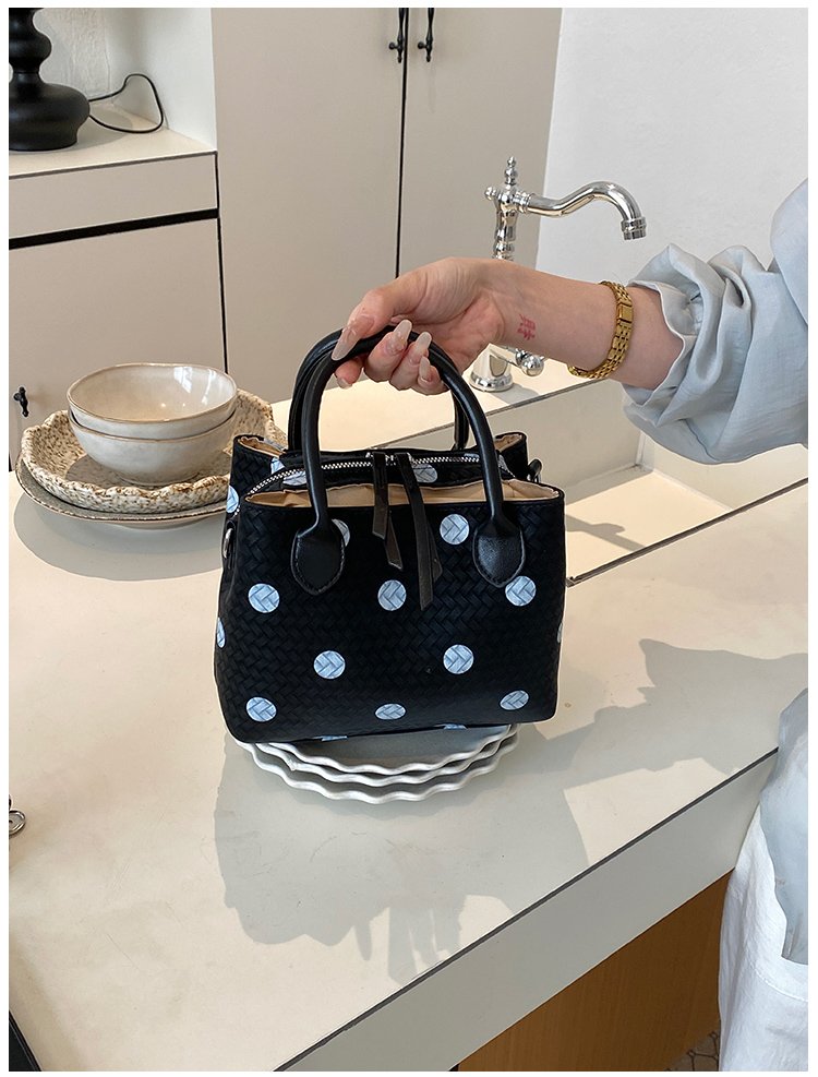 Women's PU Leather Polka Dot Mini Bucket Bag detail 40