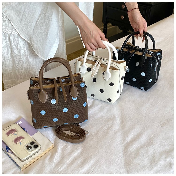 Women's PU Leather Polka Dot Mini Bucket Bag detail 4