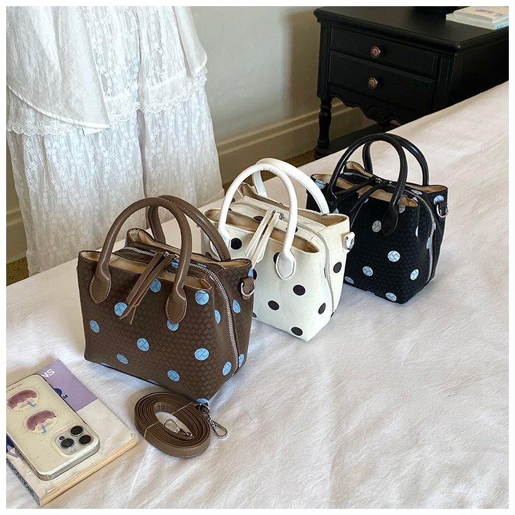 Women's PU Leather Polka Dot Mini Bucket Bag detail 5