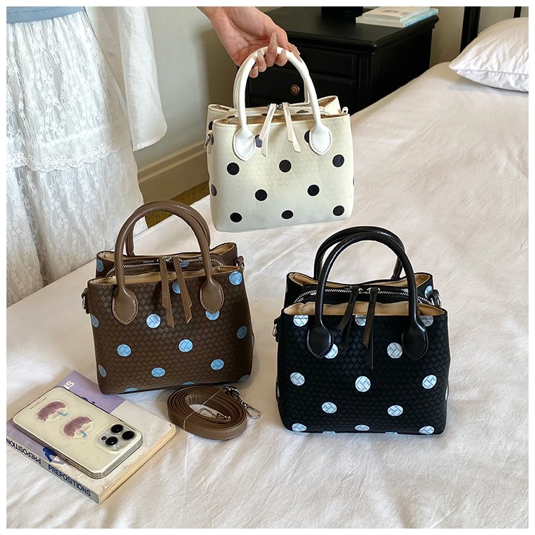 Women's PU Leather Polka Dot Mini Bucket Bag detail 6
