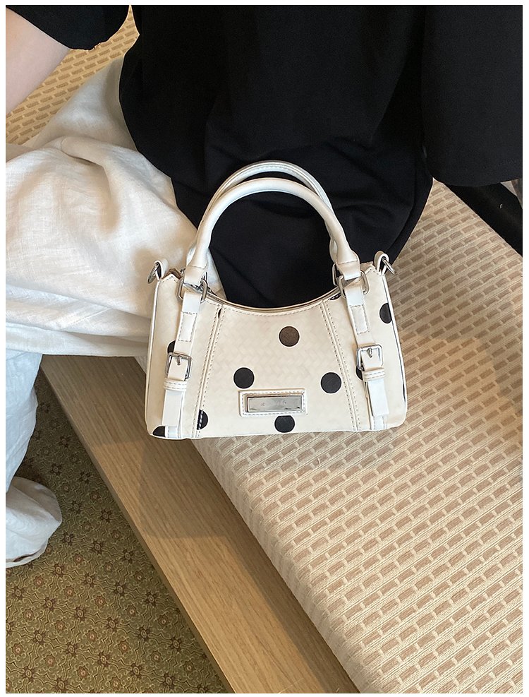 Women's PU Leather Polka Dot Top Handle Crossbody Bag detail 21