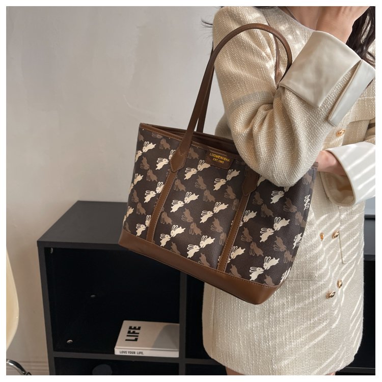 Women's PU Leather Printed Tote Bag detail 25