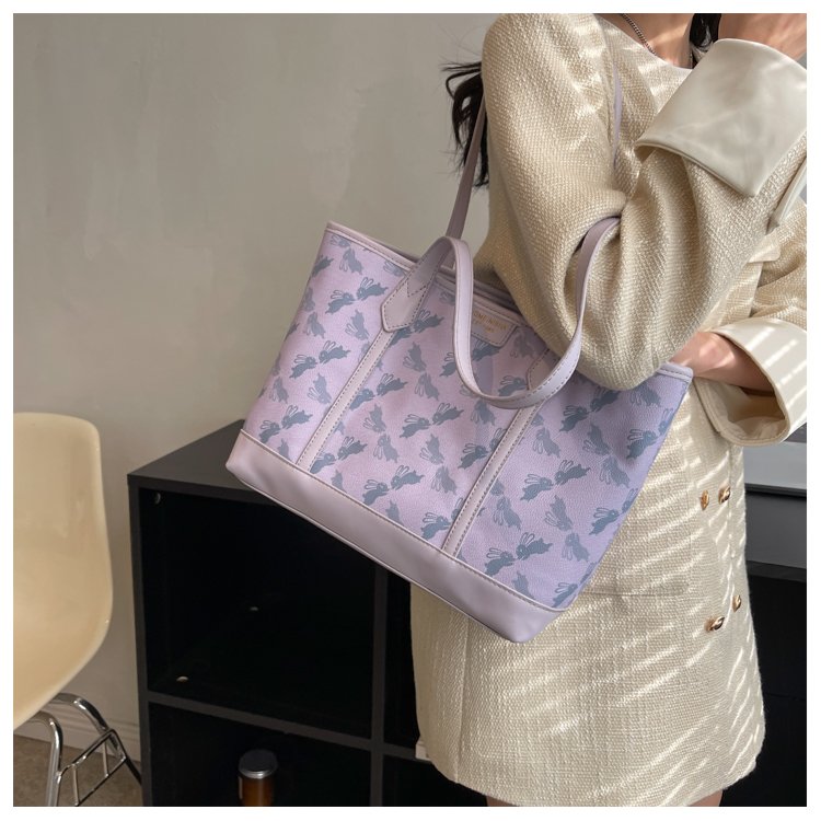 Women's PU Leather Printed Tote Bag view 4