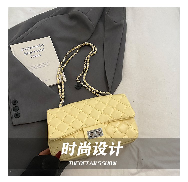 Women's PU Leather Quilted Chain Flap Crossbody Bag detail 16