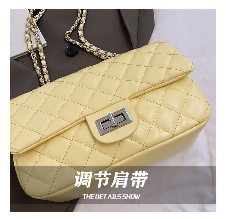 Women's PU Leather Quilted Chain Flap Crossbody Bag detail 17