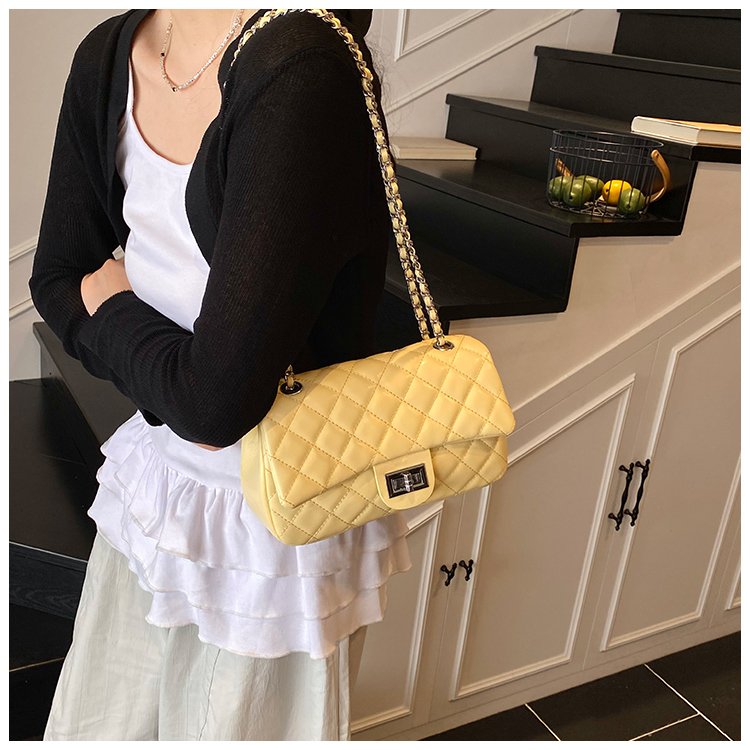 Women's PU Leather Quilted Chain Flap Crossbody Bag detail 18