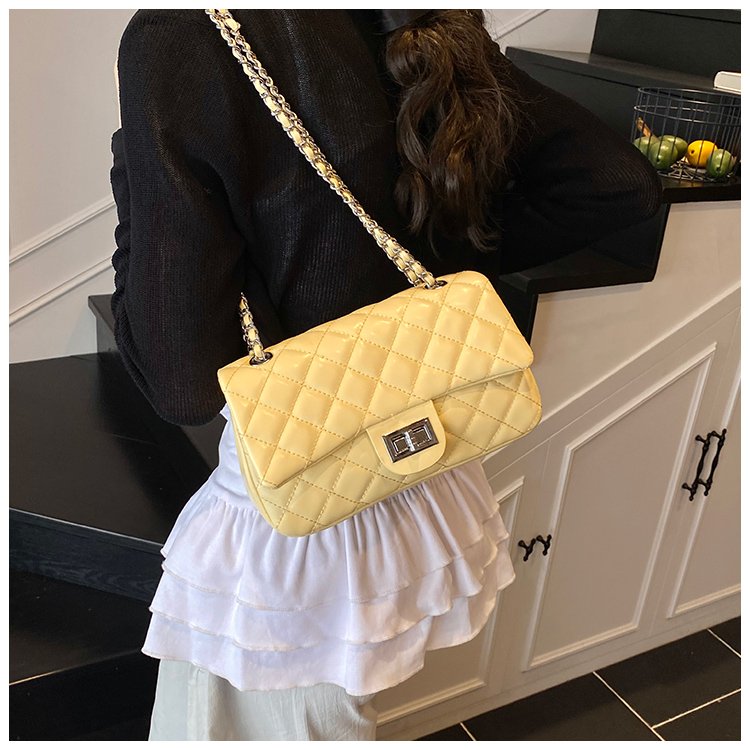 Women's PU Leather Quilted Chain Flap Crossbody Bag detail 20
