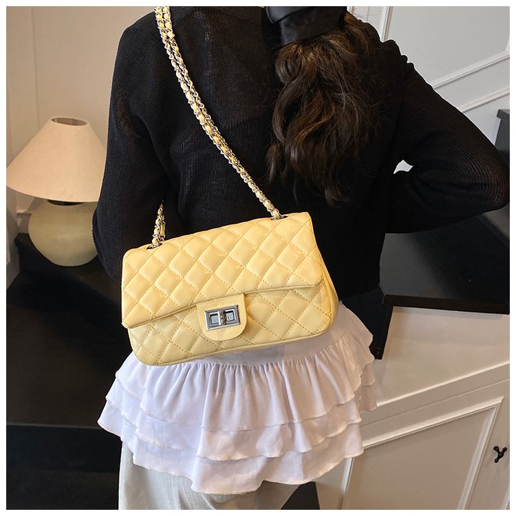 Women's PU Leather Quilted Chain Flap Crossbody Bag detail 21