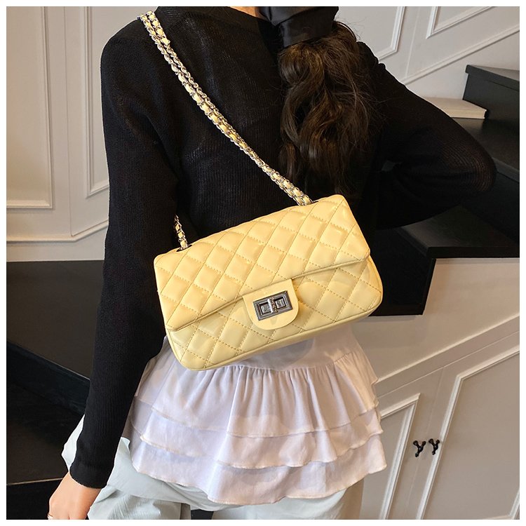 Women's PU Leather Quilted Chain Flap Crossbody Bag detail 23