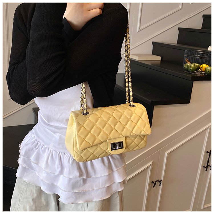 Women's PU Leather Quilted Chain Flap Crossbody Bag detail 24