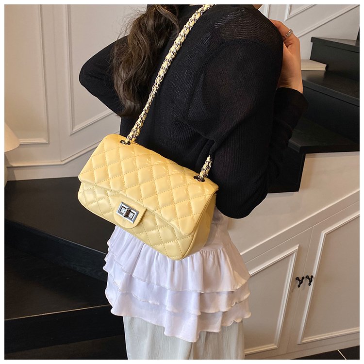 Women's PU Leather Quilted Chain Flap Crossbody Bag detail 25