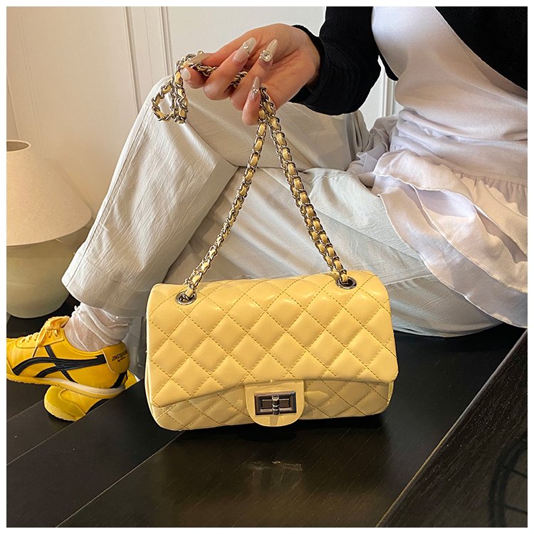Women's PU Leather Quilted Chain Flap Crossbody Bag detail 29