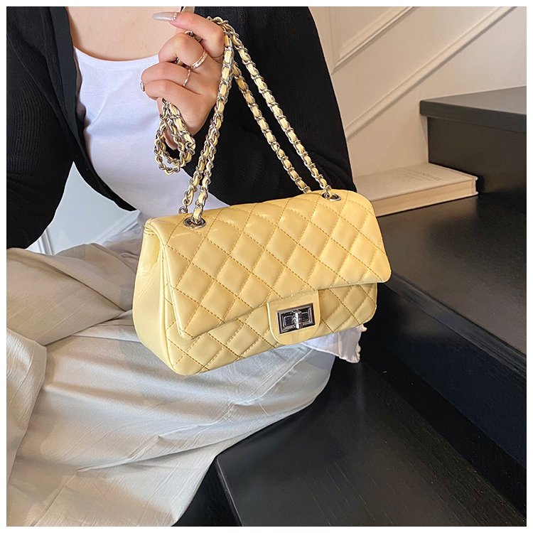 Women's PU Leather Quilted Chain Flap Crossbody Bag detail 33