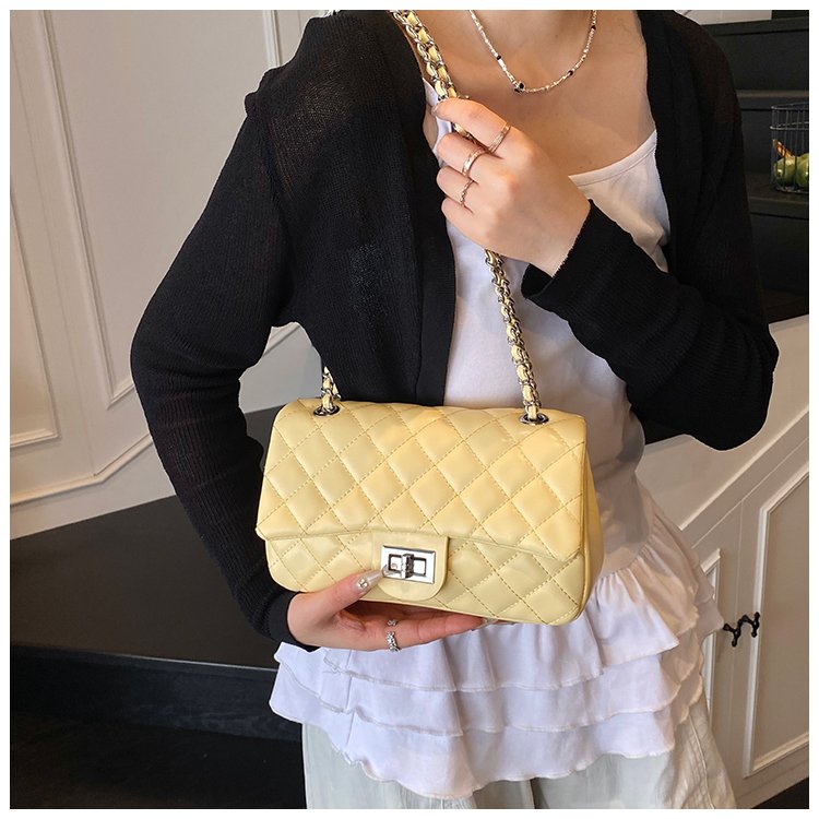 Women's PU Leather Quilted Chain Flap Crossbody Bag detail 34