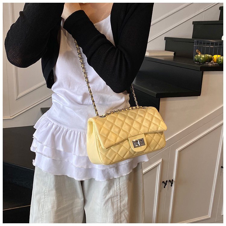 Women's PU Leather Quilted Chain Flap Crossbody Bag detail 37