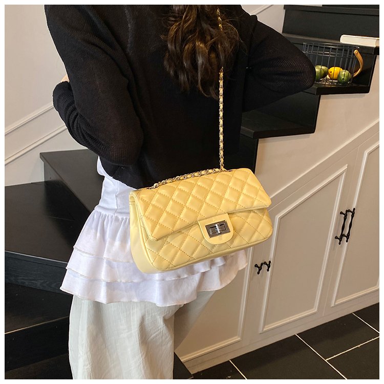 Women's PU Leather Quilted Chain Flap Crossbody Bag detail 38