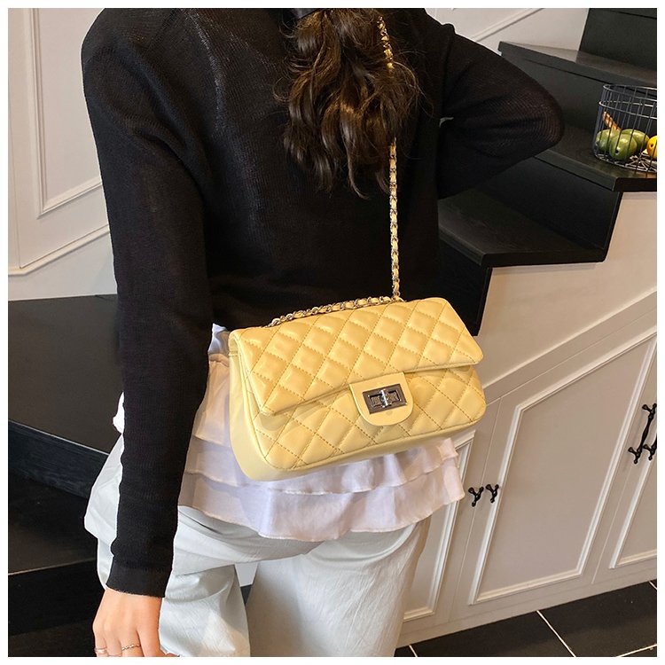 Women's PU Leather Quilted Chain Flap Crossbody Bag detail 39