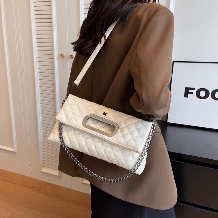 Women's PU Leather Quilted Flap Shoulder Bag view 2