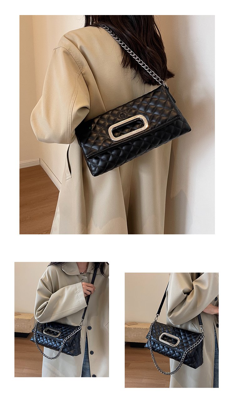 Women's PU Leather Quilted Flap Shoulder Bag detail 11