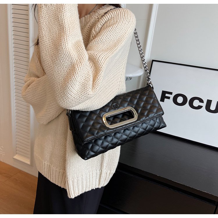 Women's PU Leather Quilted Flap Shoulder Bag detail 13