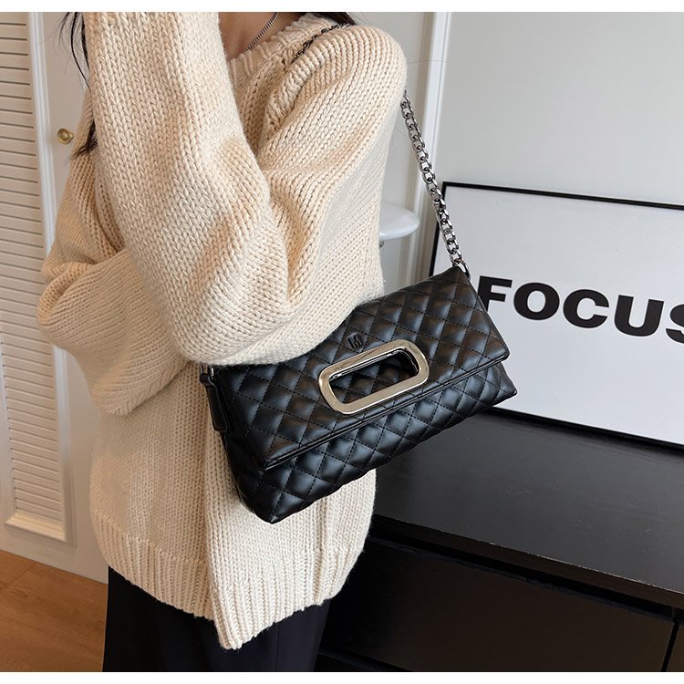 Women's PU Leather Quilted Flap Shoulder Bag detail 14