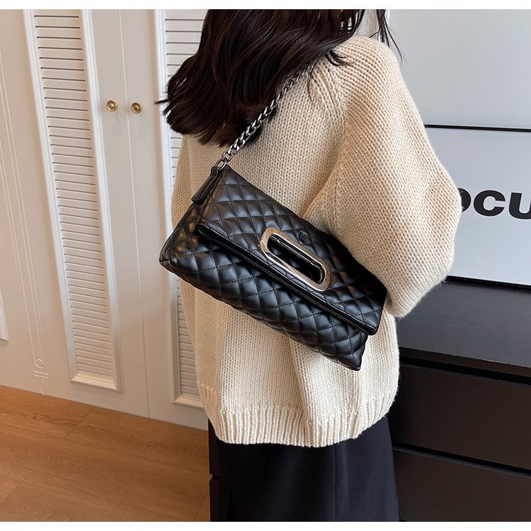 Women's PU Leather Quilted Flap Shoulder Bag detail 15