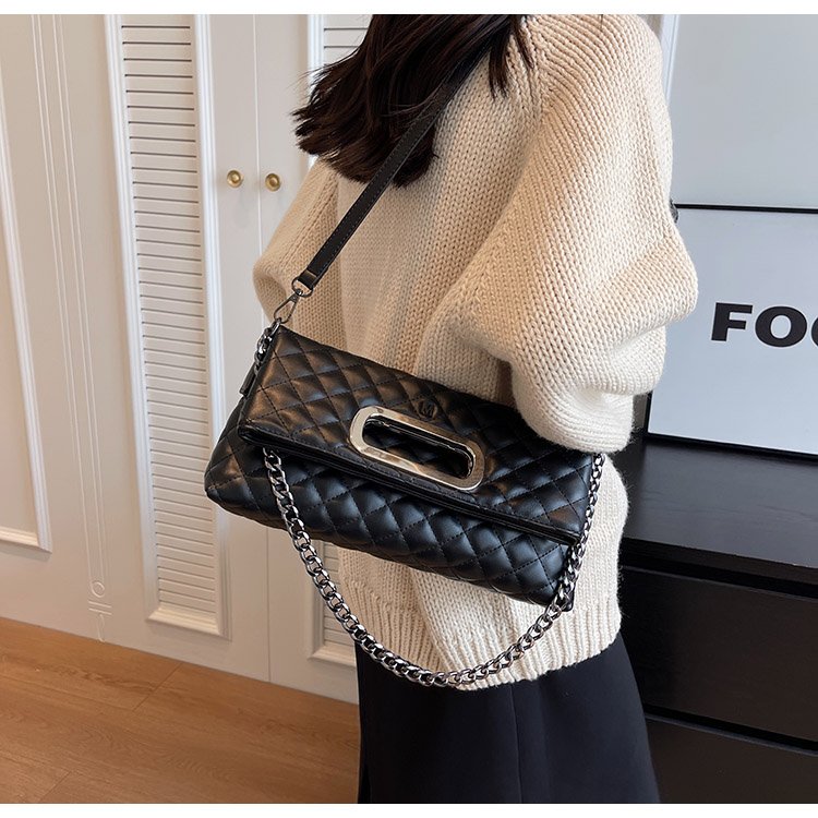 Women's PU Leather Quilted Flap Shoulder Bag detail 17