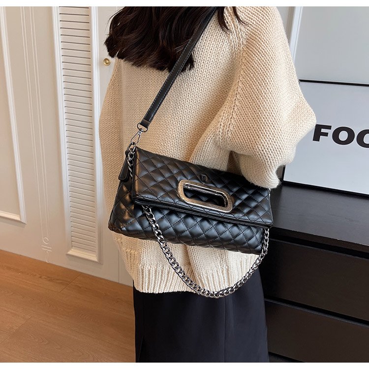 Women's PU Leather Quilted Flap Shoulder Bag detail 18