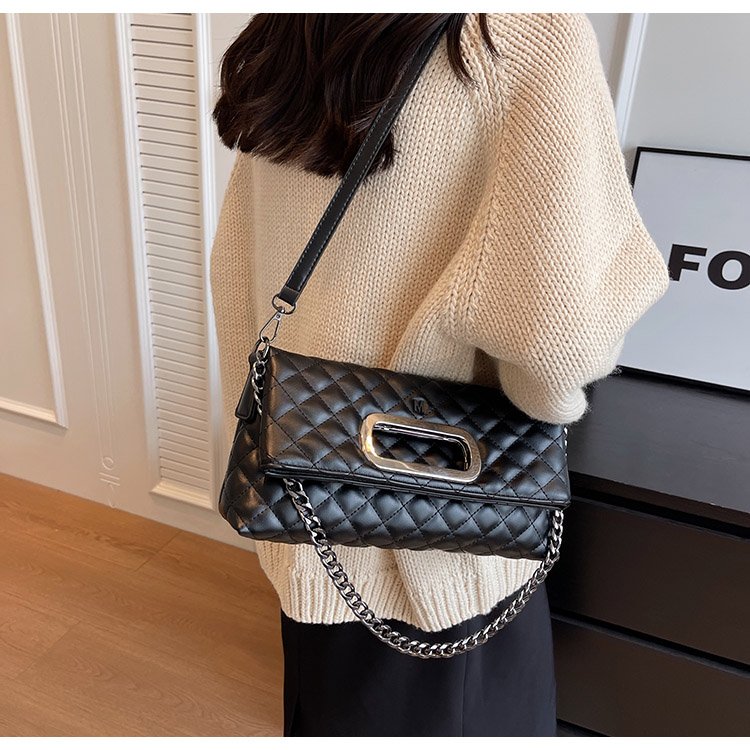 Women's PU Leather Quilted Flap Shoulder Bag detail 19