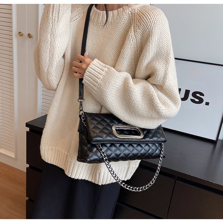 Women's PU Leather Quilted Flap Shoulder Bag detail 22