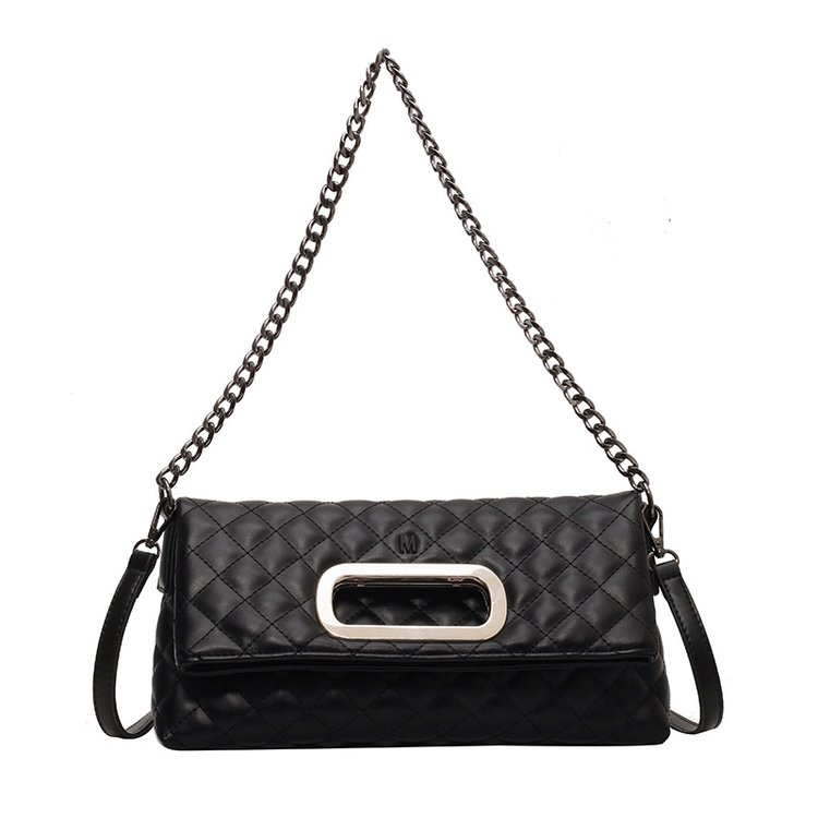 Women's PU Leather Quilted Flap Shoulder Bag view 1