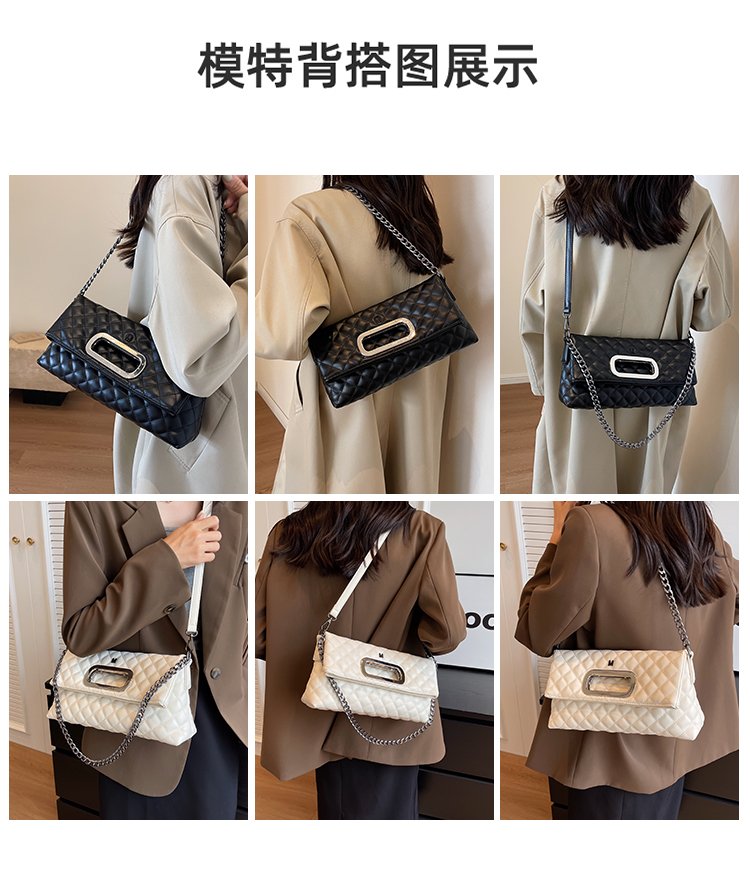 Women's PU Leather Quilted Flap Shoulder Bag detail 8