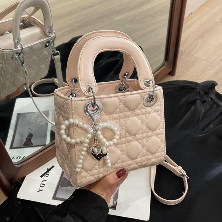 Women's PU Leather Quilted Mini Top Handle Handbag view 2