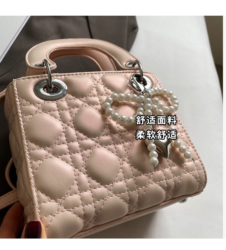 Women's PU Leather Quilted Mini Top Handle Handbag detail 9