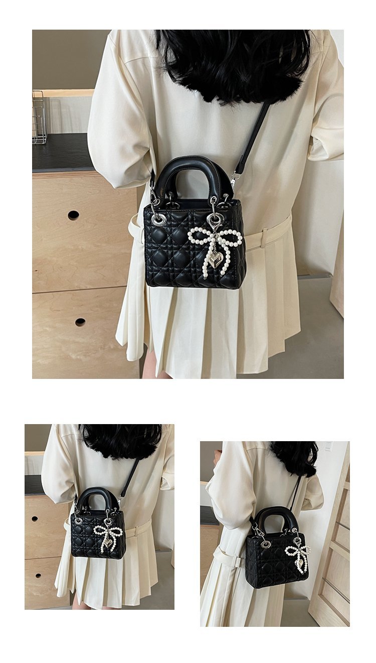 Women's PU Leather Quilted Mini Top Handle Handbag detail 10