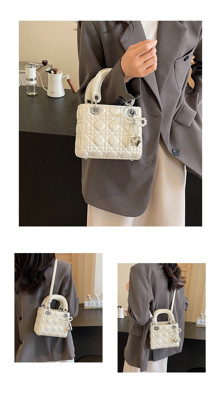 Women's PU Leather Quilted Mini Top Handle Handbag detail 11