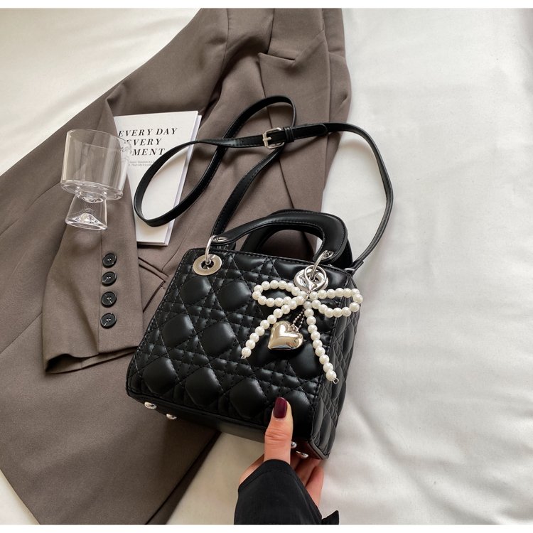 Women's PU Leather Quilted Mini Top Handle Handbag detail 17