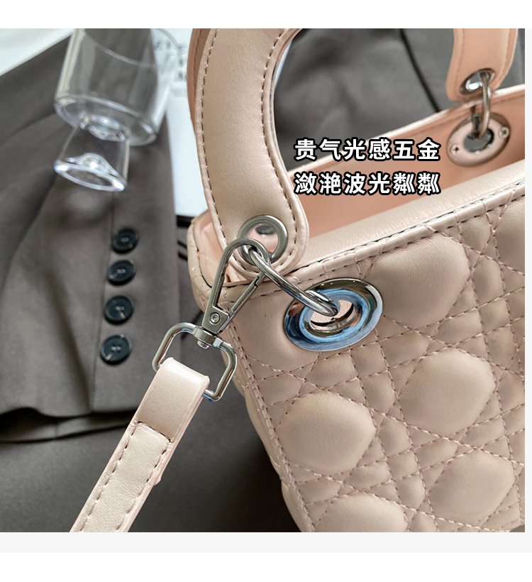 Women's PU Leather Quilted Mini Top Handle Handbag detail 3
