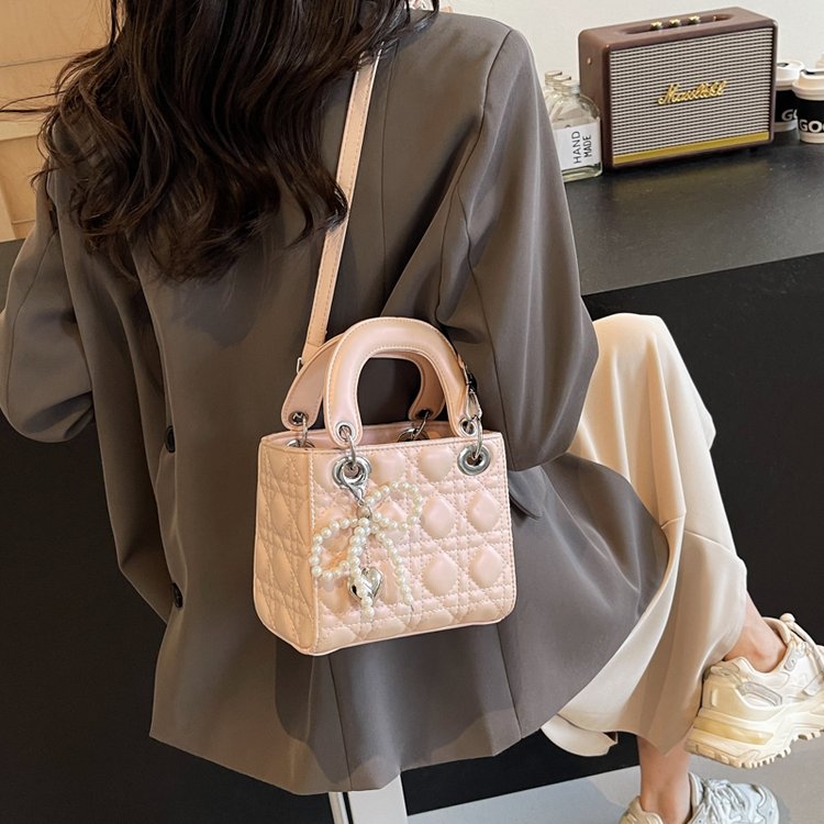 Women's PU Leather Quilted Mini Top Handle Handbag view 1