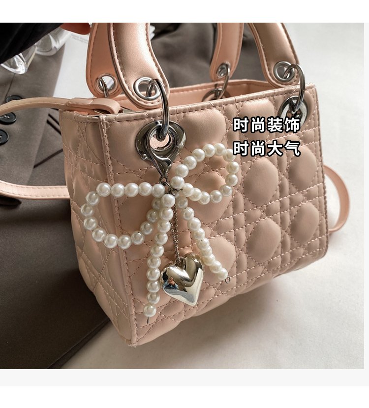 Women's PU Leather Quilted Mini Top Handle Handbag detail 6