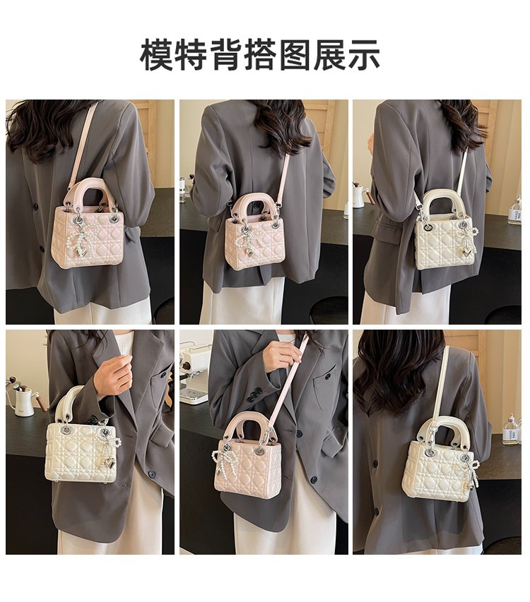 Women's PU Leather Quilted Mini Top Handle Handbag detail 8